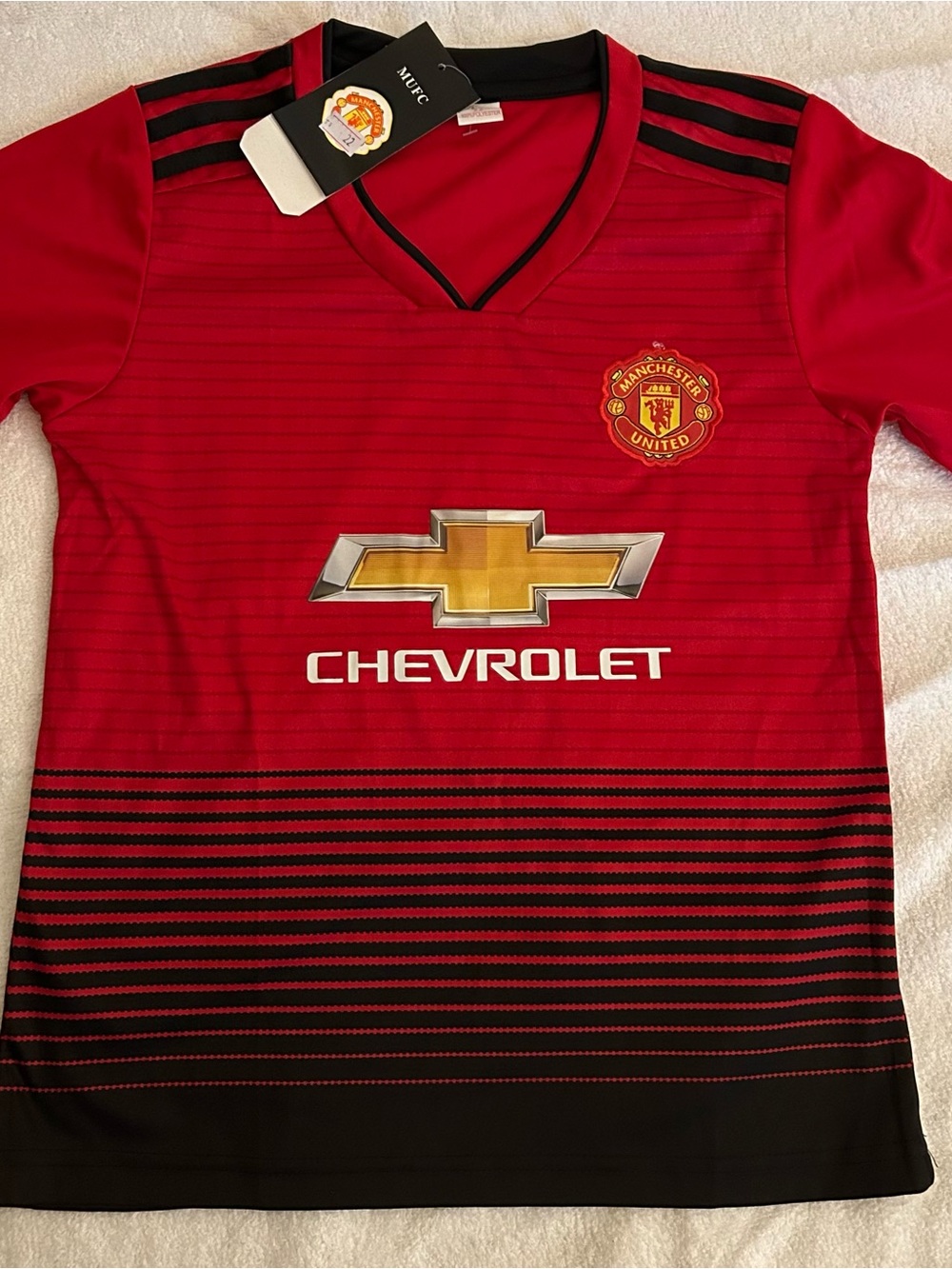UFC Kids' Red and Black Jersey with Gold Accent